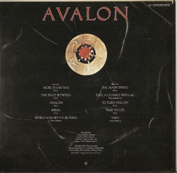 Back Cover, Roxy Music - Avalon